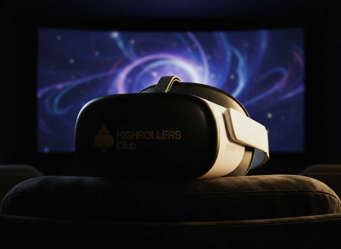 VIP player wearing a Highrollers Club VR headset