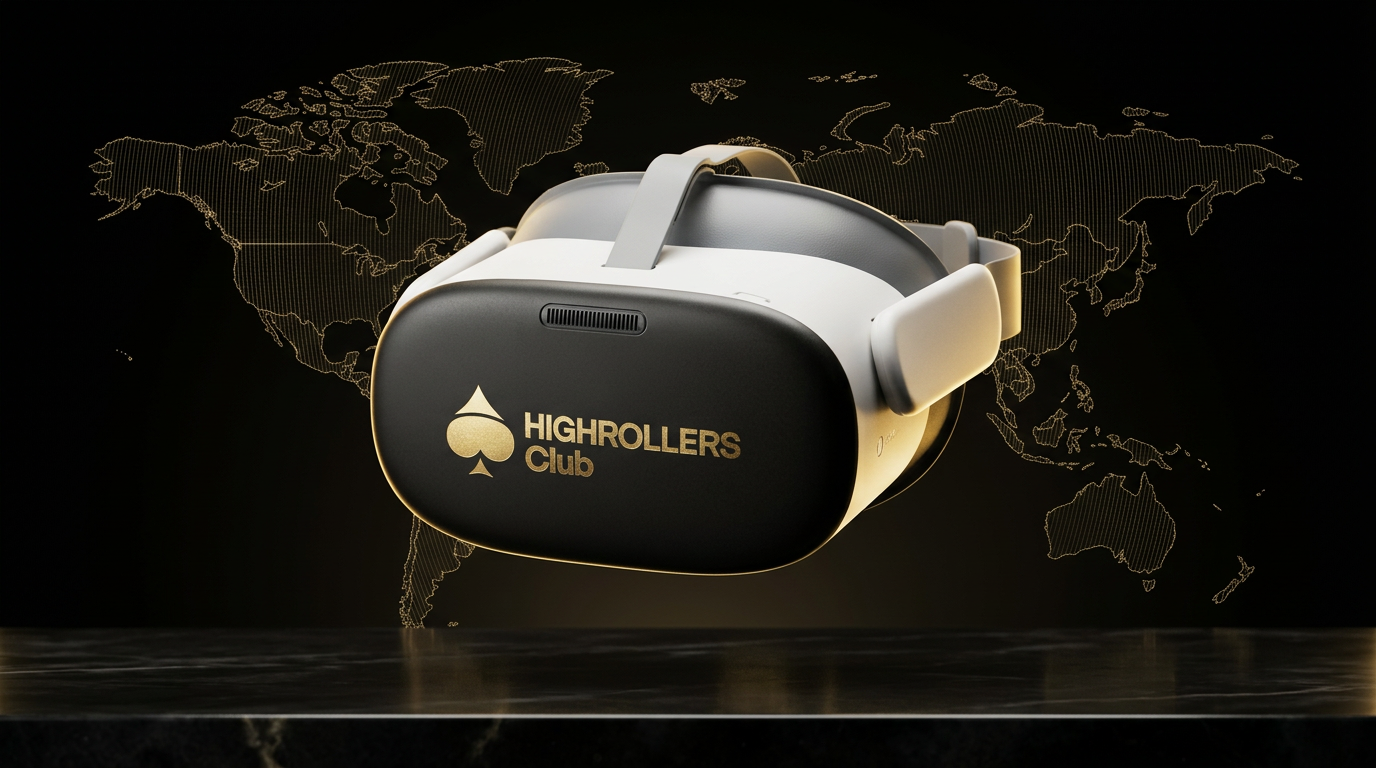 VIP player wearing a Highrollers Club VR headset